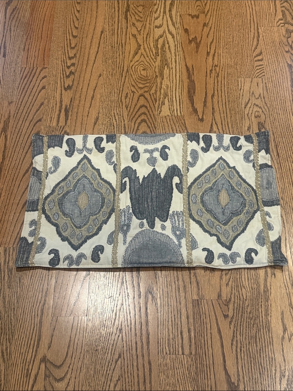 Pottery Barn Blue and Cream Medallion Accent Pillow Cover